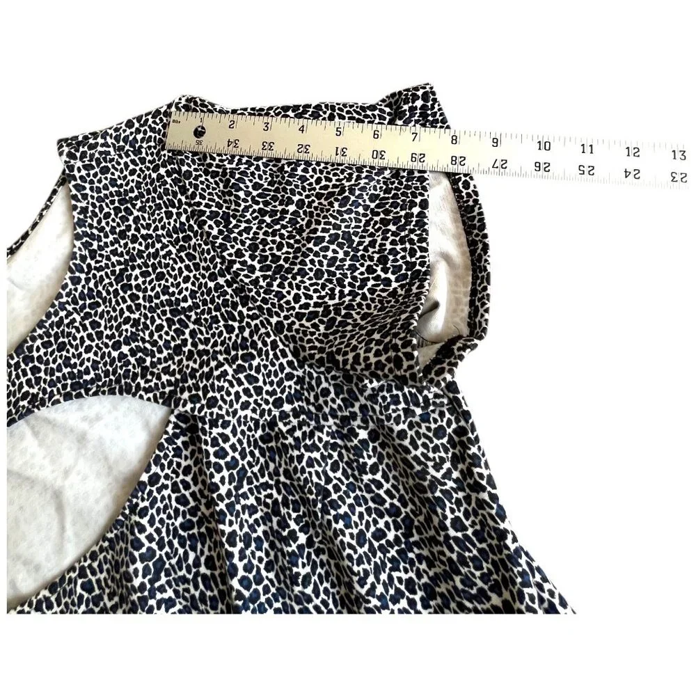 Torrid Women's Black White Leopard Print Fit Flare Cutout Stretch Top Size 2XL - Picture 4 of 12